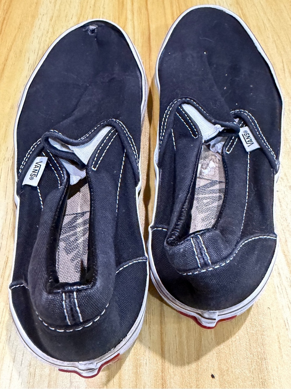 Vans Black Slip-On Canvas Loafers